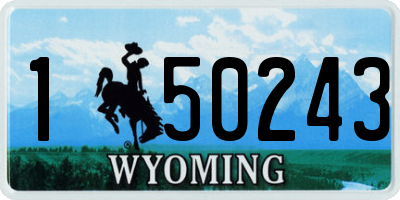 WY license plate 150243