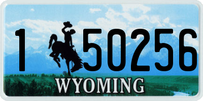 WY license plate 150256