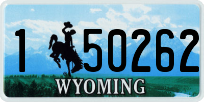 WY license plate 150262