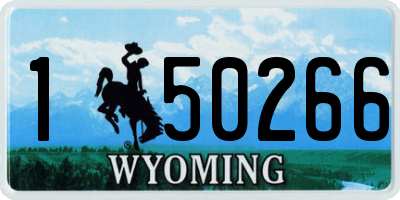 WY license plate 150266