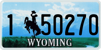 WY license plate 150270