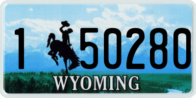 WY license plate 150280