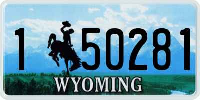 WY license plate 150281