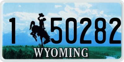 WY license plate 150282