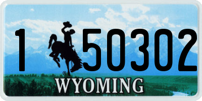 WY license plate 150302
