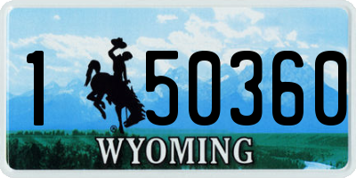 WY license plate 150360