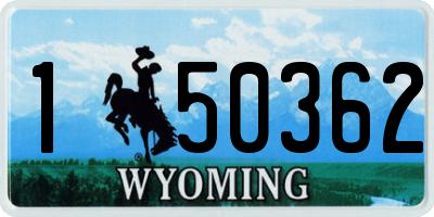 WY license plate 150362