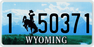 WY license plate 150371