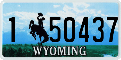 WY license plate 150437
