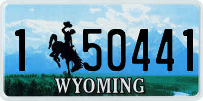 WY license plate 150441