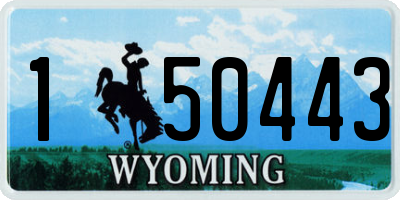 WY license plate 150443