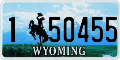 WY license plate 150455