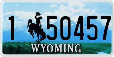 WY license plate 150457
