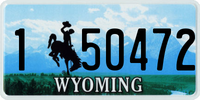 WY license plate 150472