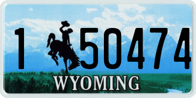 WY license plate 150474