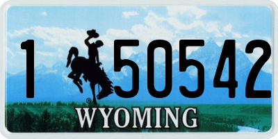 WY license plate 150542
