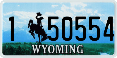WY license plate 150554