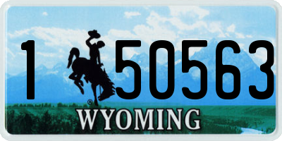 WY license plate 150563