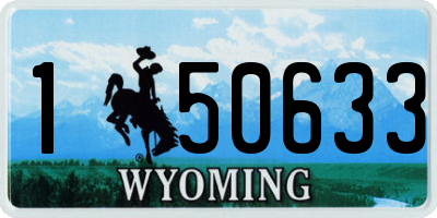 WY license plate 150633