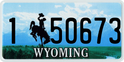 WY license plate 150673