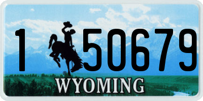 WY license plate 150679