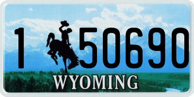 WY license plate 150690