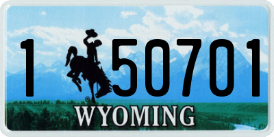 WY license plate 150701