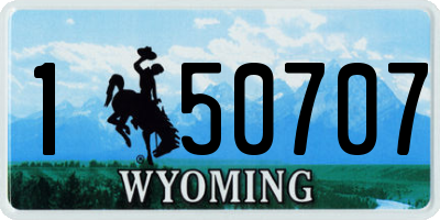 WY license plate 150707
