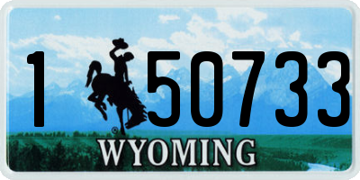 WY license plate 150733