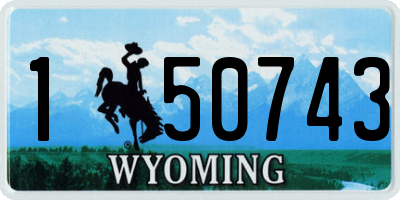 WY license plate 150743