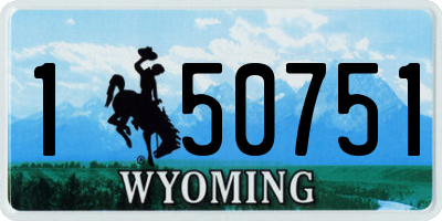 WY license plate 150751