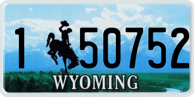 WY license plate 150752