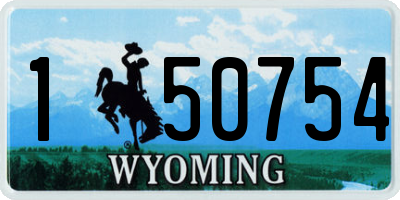 WY license plate 150754