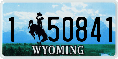 WY license plate 150841