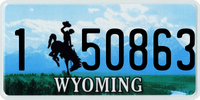 WY license plate 150863