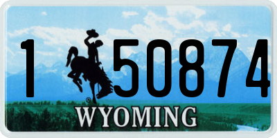 WY license plate 150874