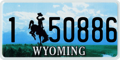 WY license plate 150886