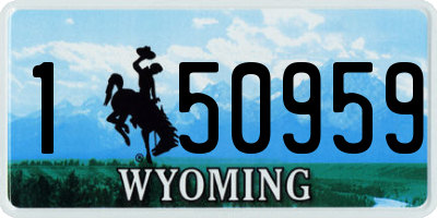 WY license plate 150959