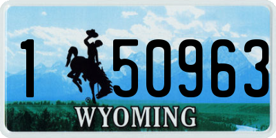 WY license plate 150963