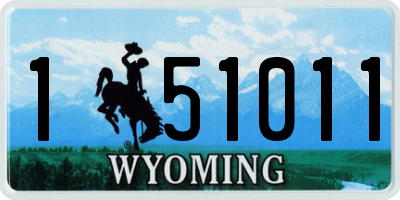 WY license plate 151011
