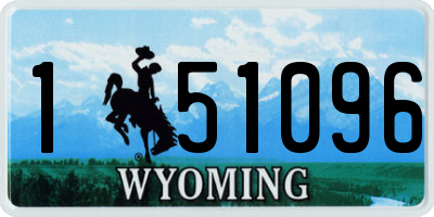 WY license plate 151096