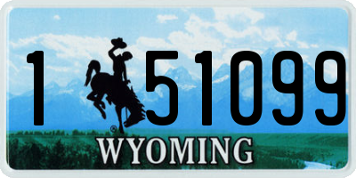 WY license plate 151099
