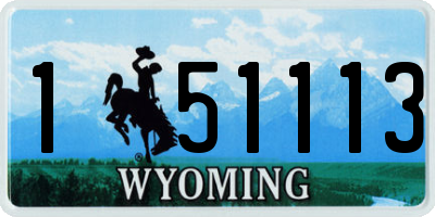 WY license plate 151113