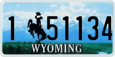 WY license plate 151134