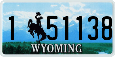 WY license plate 151138