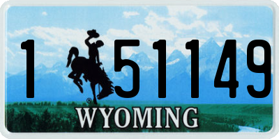 WY license plate 151149