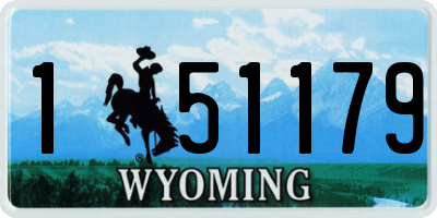 WY license plate 151179