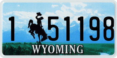 WY license plate 151198
