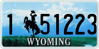 WY license plate 151223
