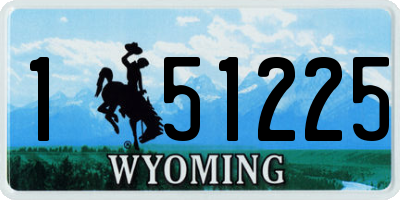 WY license plate 151225